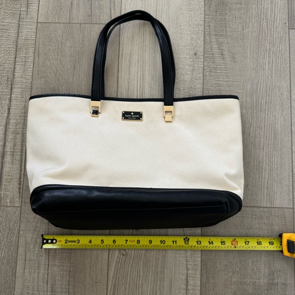 Kate Spade Leather & Cavas Tote - Picture 11 of 12